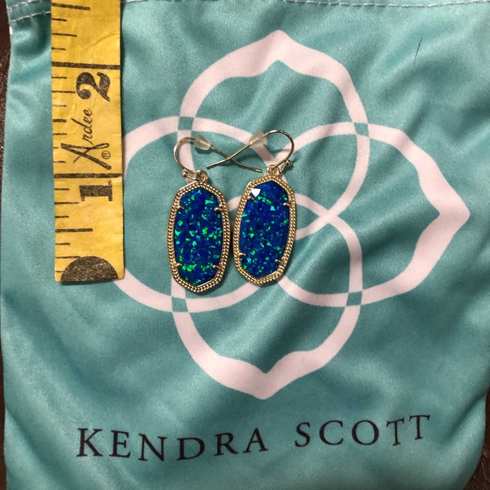 Lovely blue mica Kendra Scott Earrings